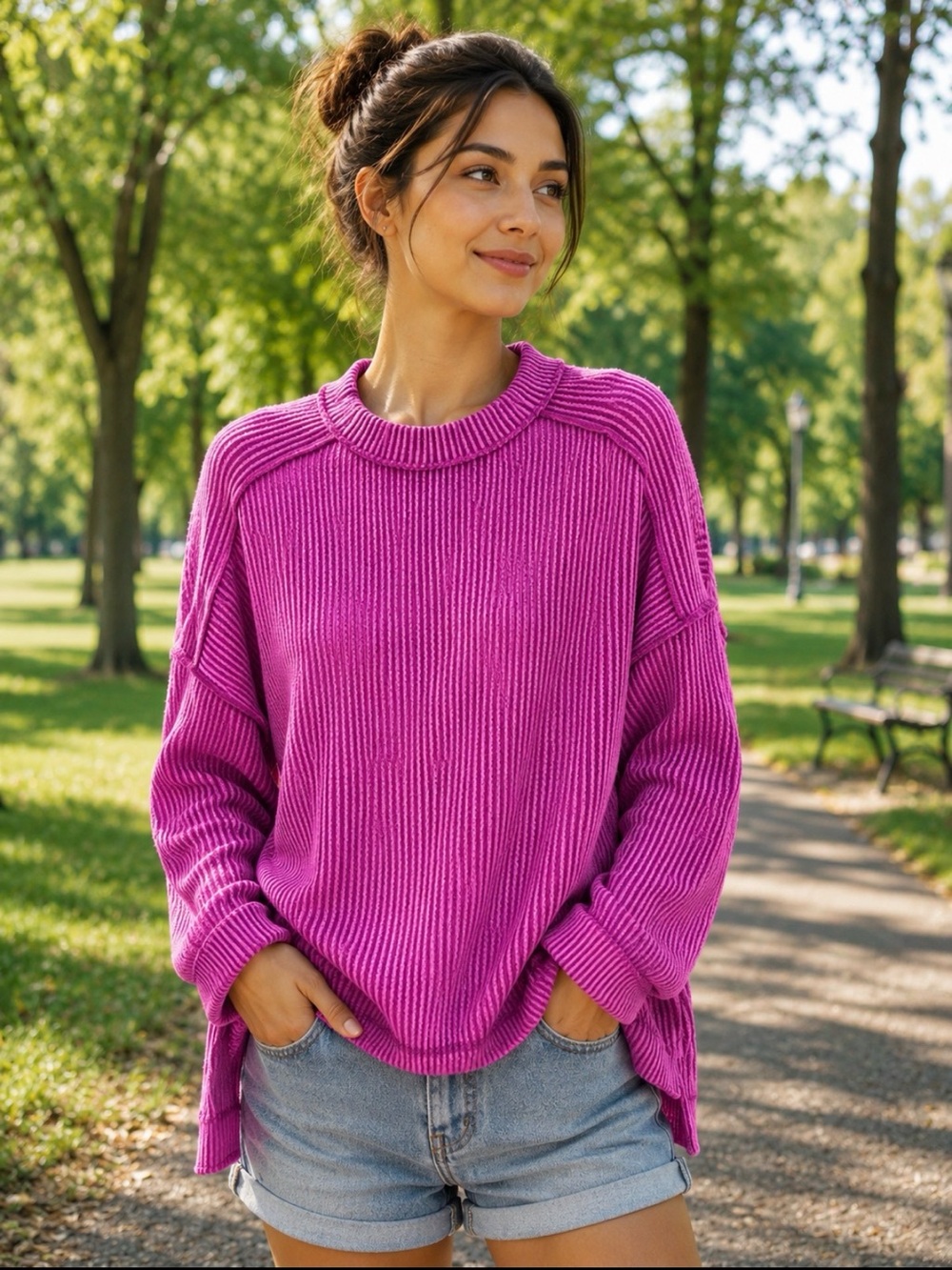 #251 ⭐️ZENANA RIBBED LONG SLEEVE